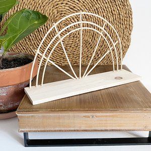 Half Moon Bohemian Boho Rattan Simple Wall Shelf or Table Decor